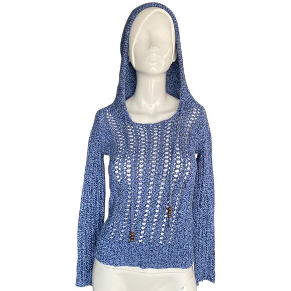American Eagle Outfitters Sweaters - American Eagle Outfitters Beaded Crochet Hooded Sweater Size X-Small